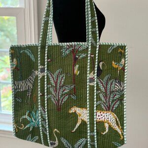 BRAND NEW Indian Handmade Quilted Shopping Tote Bag Women’s Beach Wear Bag